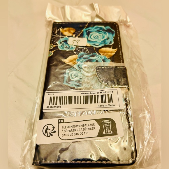 NWT Samsung Galaxy 8 Bluish-Green Flip Wallet Phone Case - Picture 7 of 8